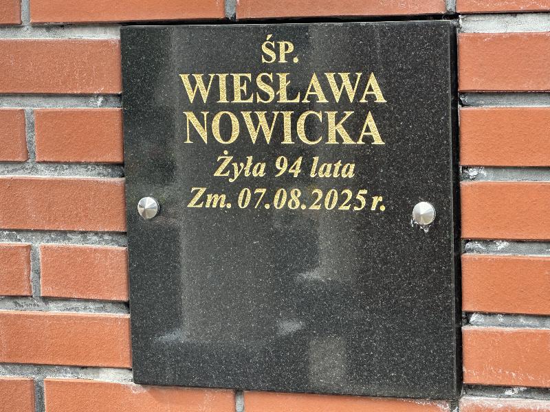 Grób WIESŁAWA NOWICKA